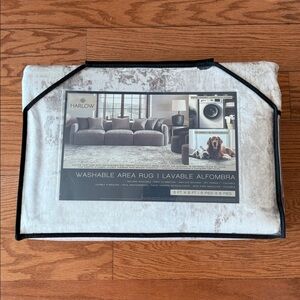 Harlow Washable Area Rug - Gray